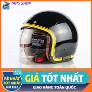 [CHÍNH HÃNG] MŨ BẢO HIỂM 3/4 ROYAL M139 KÍNH ÂM ĐEN BÓNG TEM V10